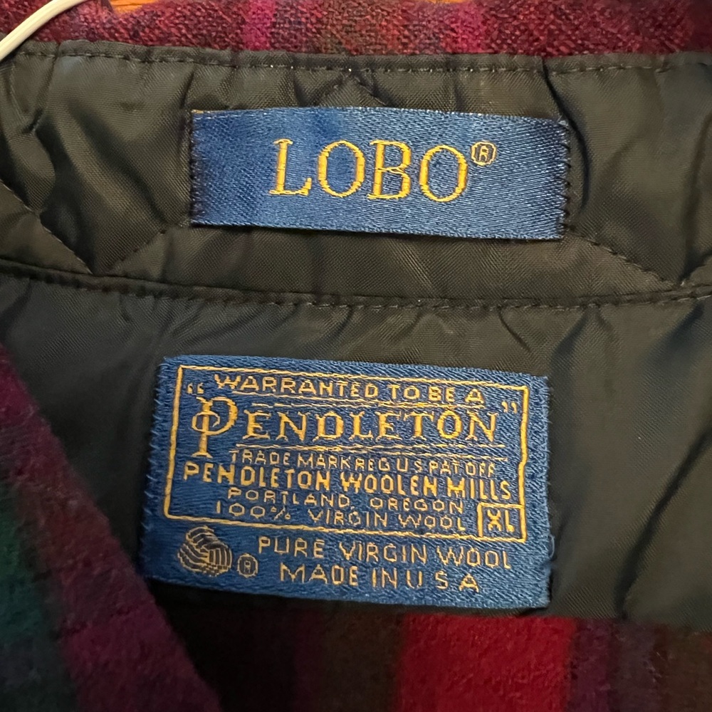 Pendleton XL plaid flannel wool men’s red